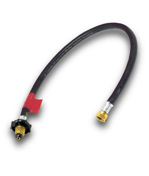 LPG Pigtail POL Handwheel x W20 0.89m (35") Black Rubber Hose